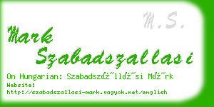 mark szabadszallasi business card